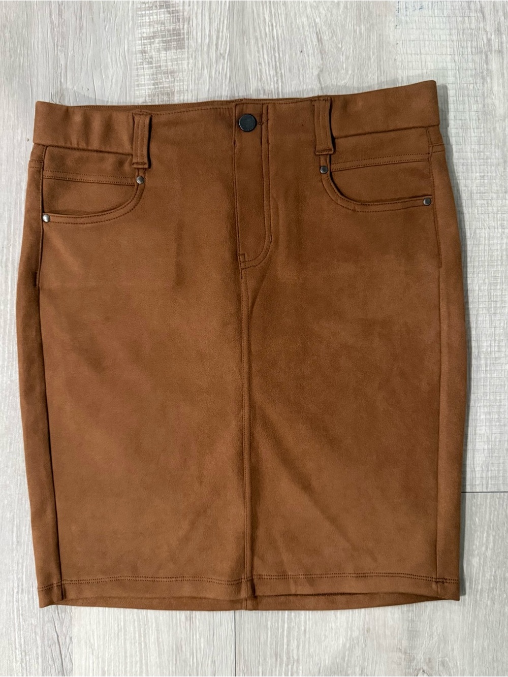 Women’s Liverpool LA Brown Faux Suede Pencil Skirt Size 10